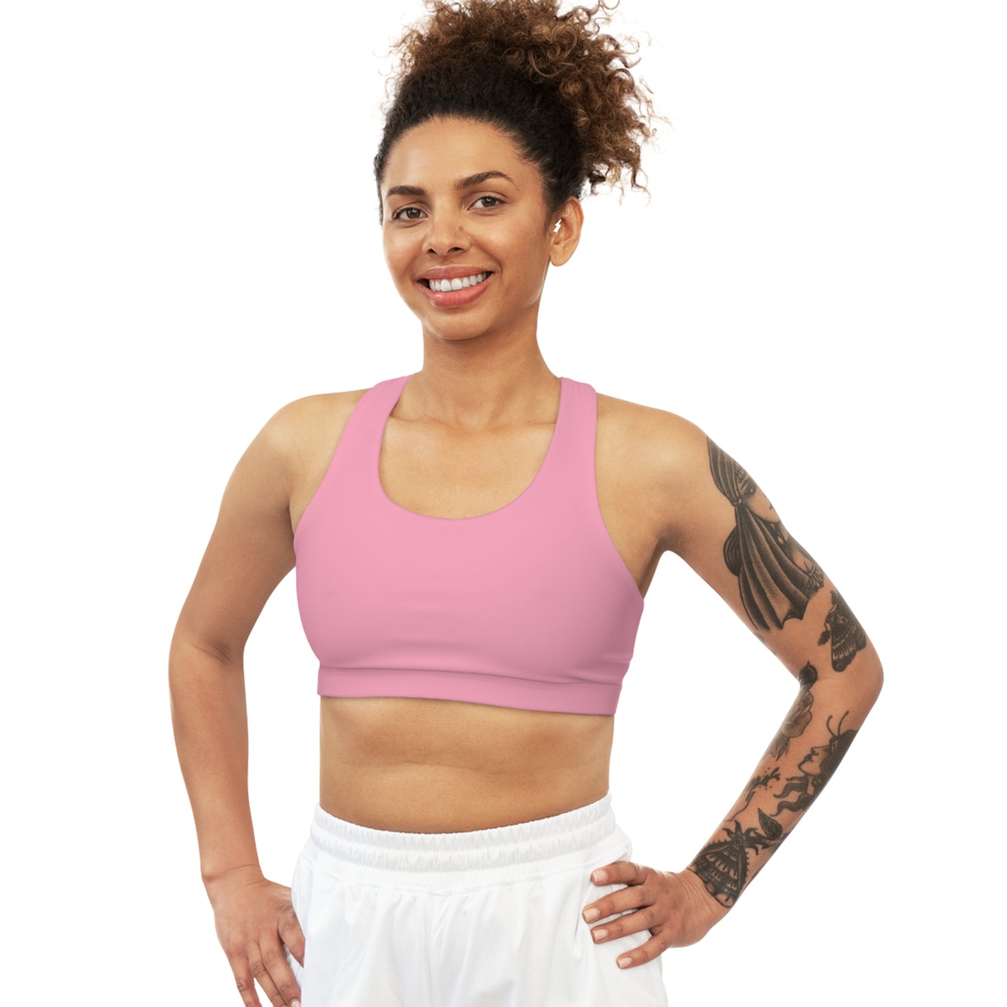 Lully Solid Seamless Sports Bra - Pairs with "Bubble Pop" Print