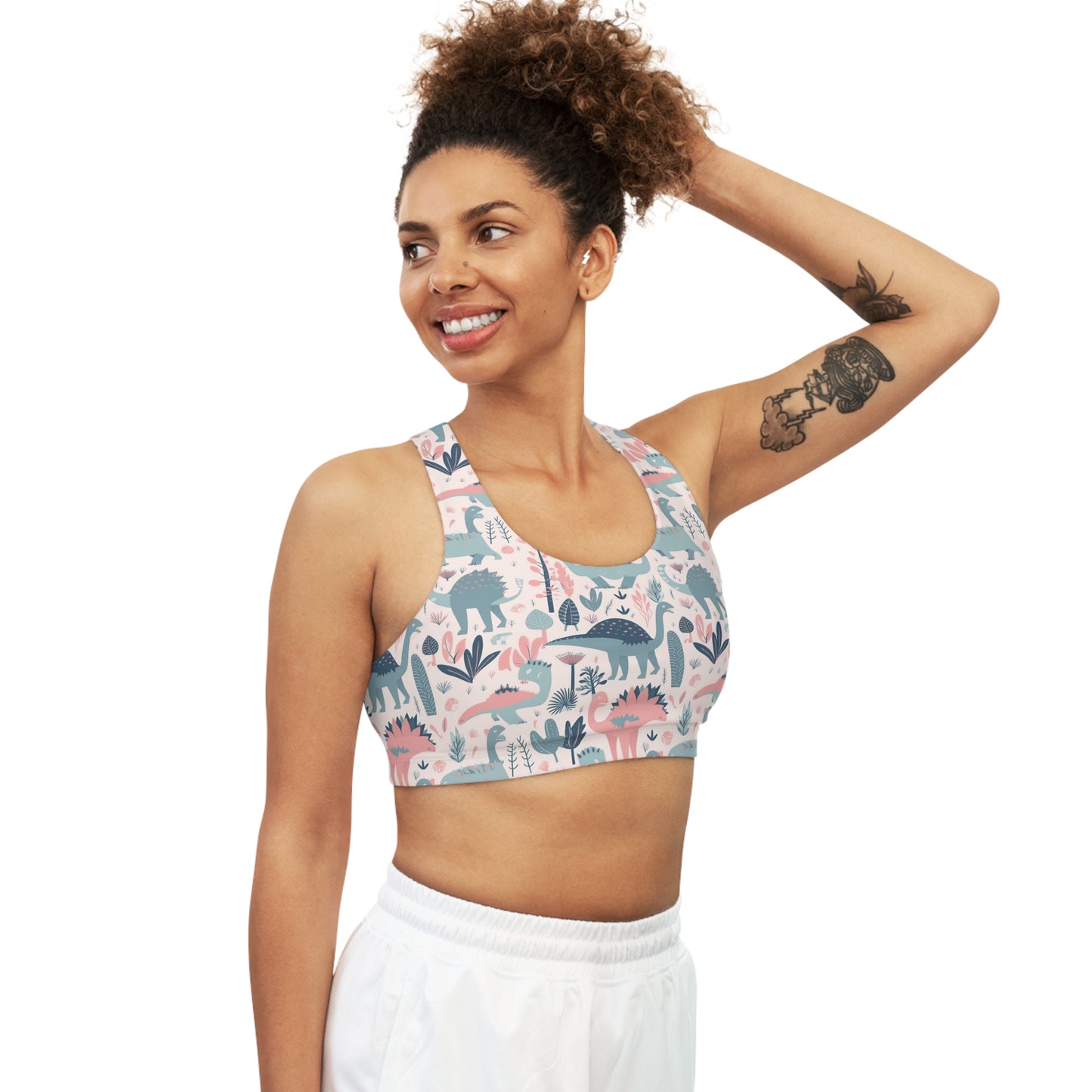 Lully Dino Print Seamless Sports Bra