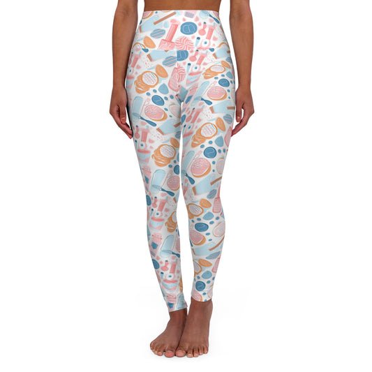 Baking Inspired Pattern High Waisted Yoga Leggings