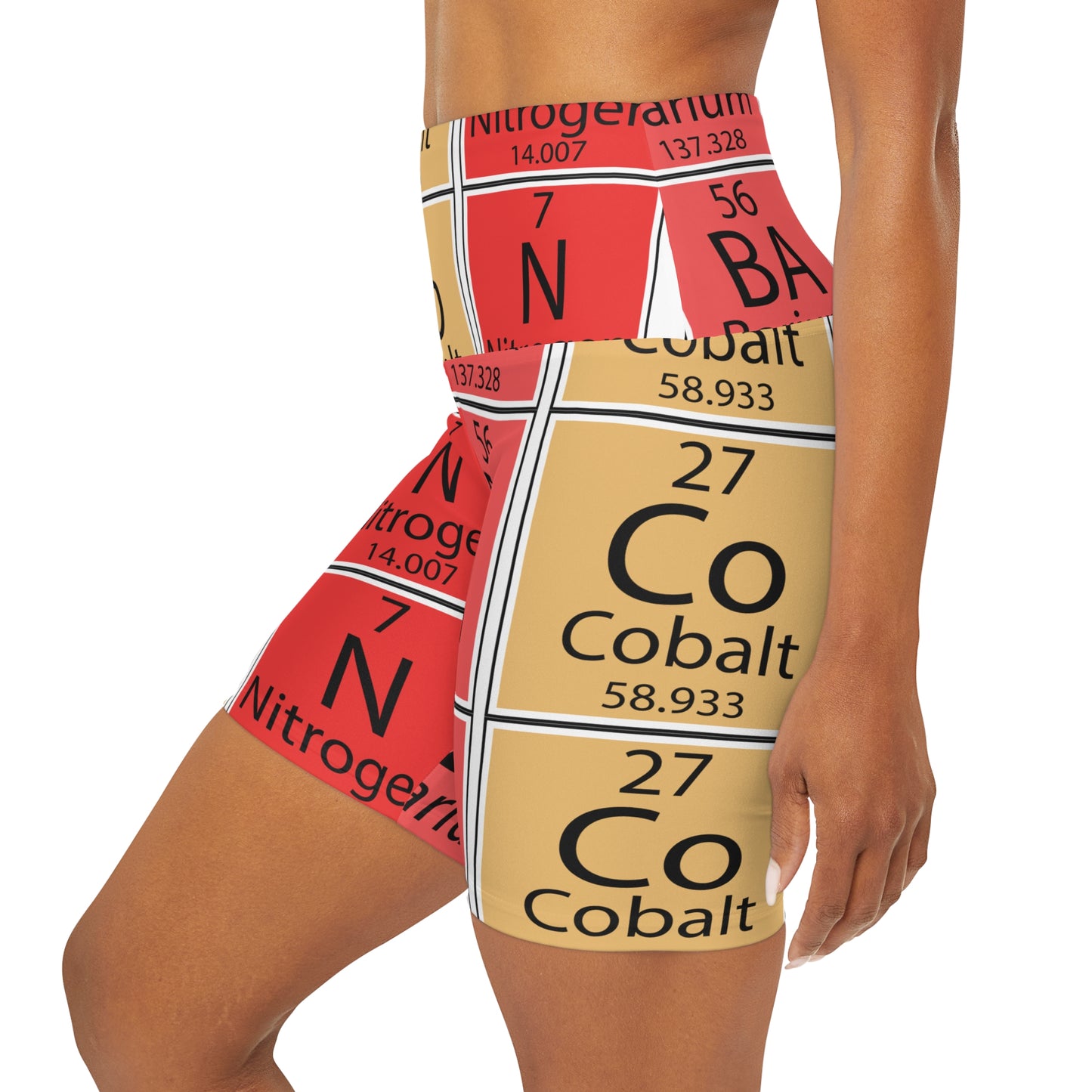 Periodic Table of Elements Lully High Waisted Yoga Shorts