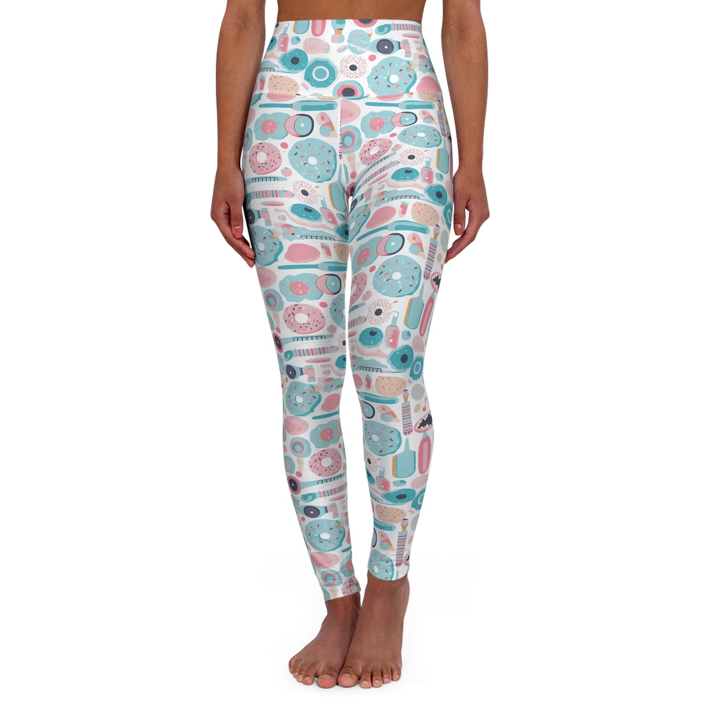 Lully Donut Print High Waisted Yoga Leggings