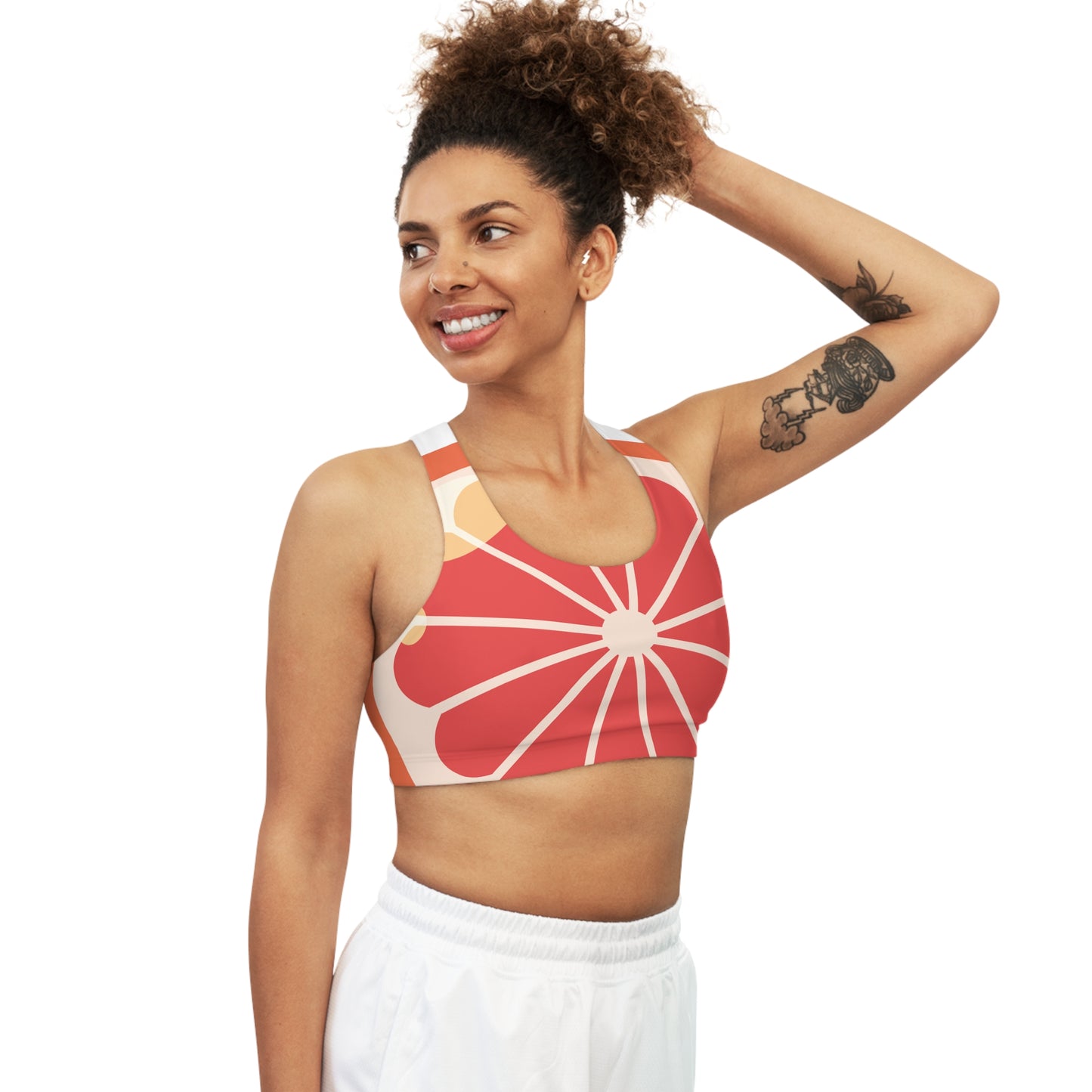 Lully Grapefruit Seamless Sports Bra