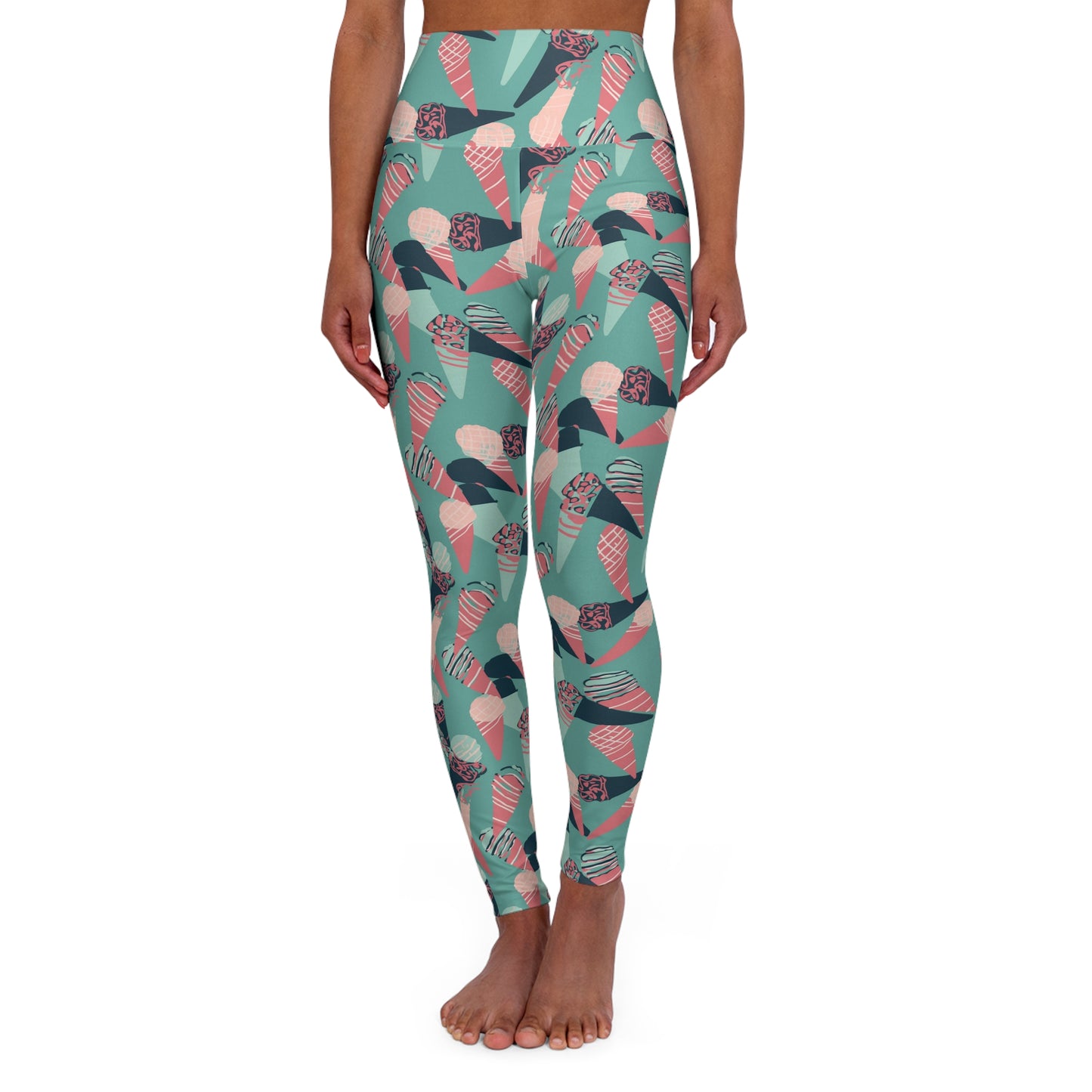 Lully Ice Cream Pattern High Waisted Yoga Leggings