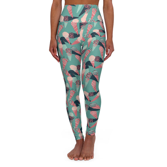 Lully Ice Cream Pattern High Waisted Yoga Leggings