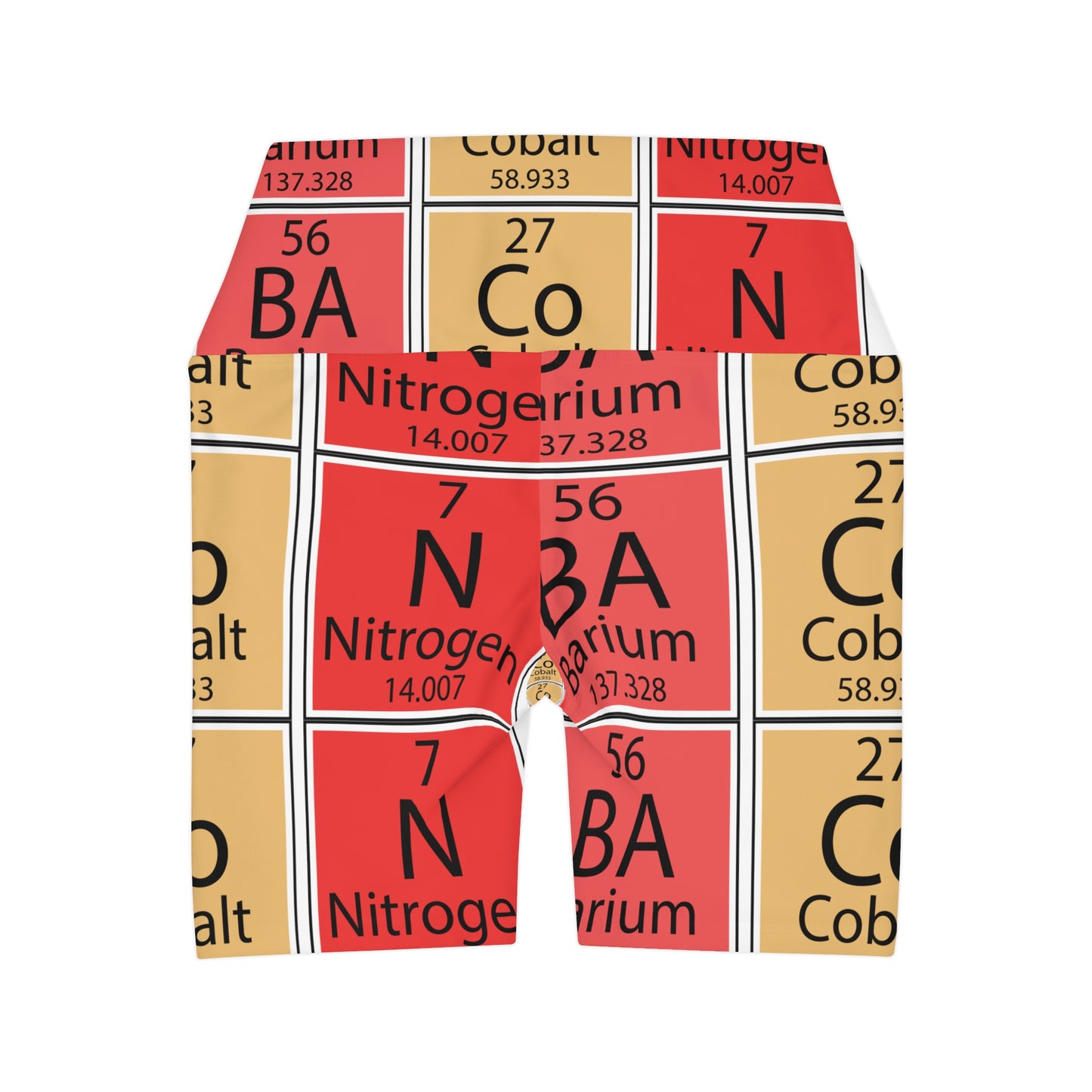 Periodic Table of Elements Lully High Waisted Yoga Shorts