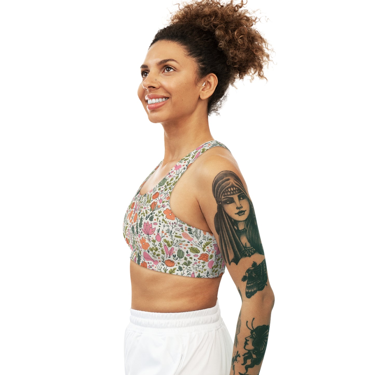 Lully Veggie Print Seamless Sports Bra