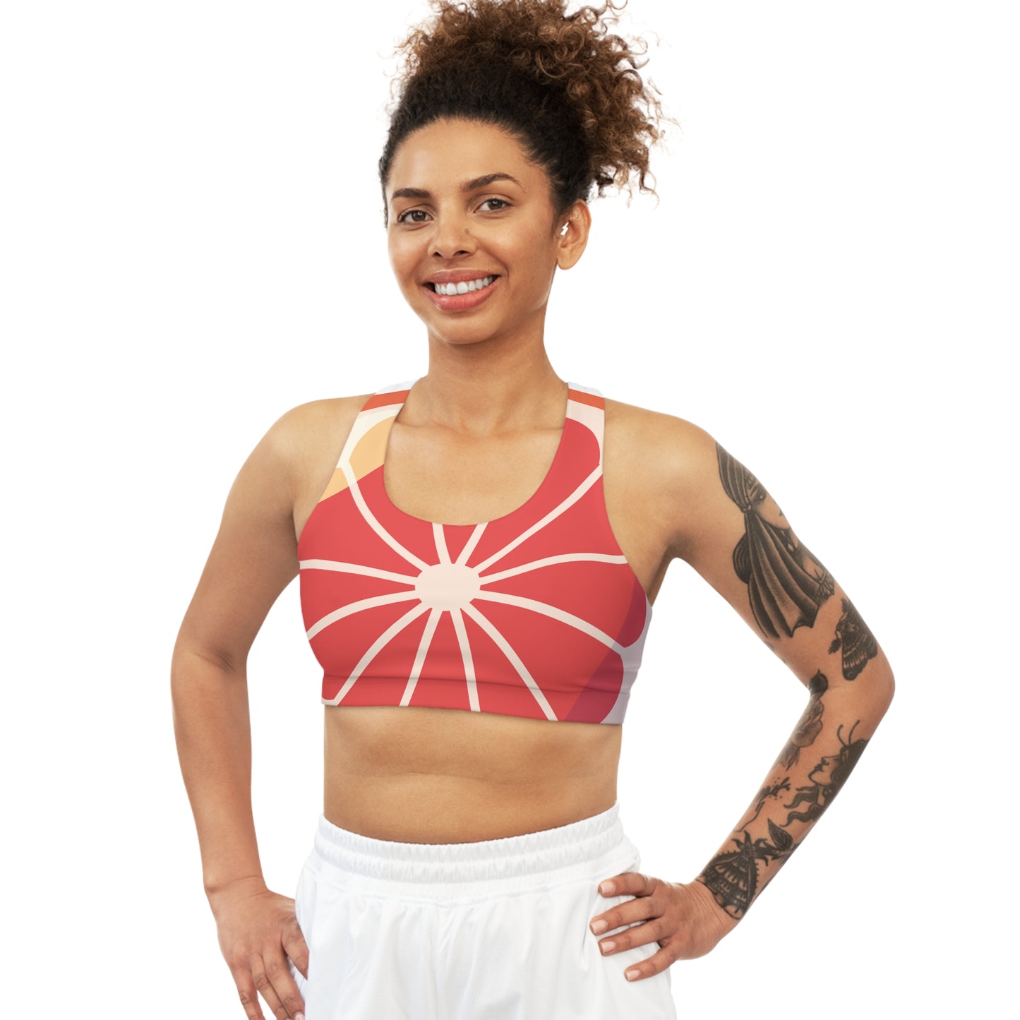 Lully Grapefruit Seamless Sports Bra