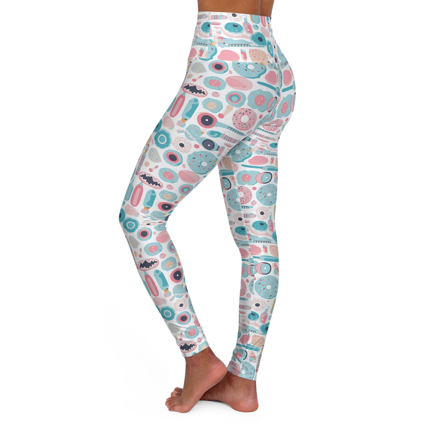 Lully Donut Print High Waisted Yoga Leggings