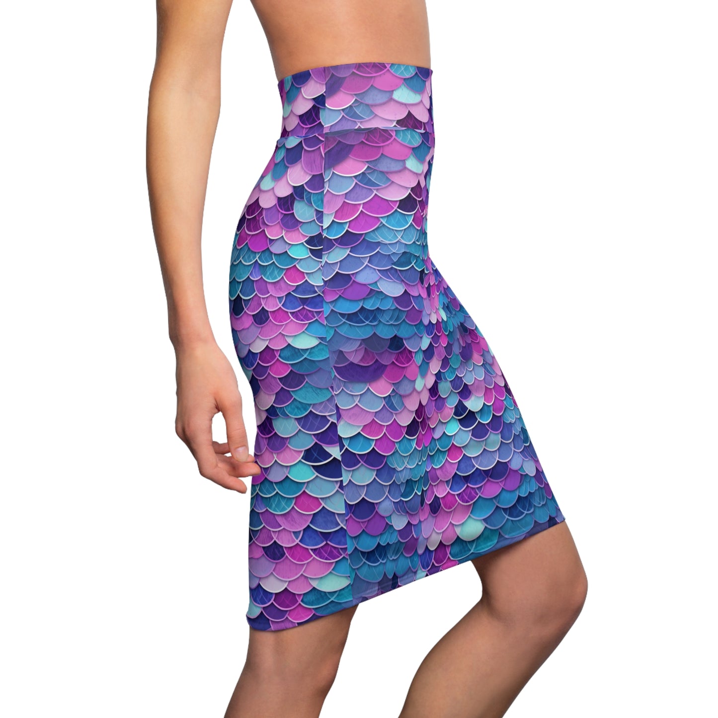 Women's Pencil Skirt Mermaid Fish Print