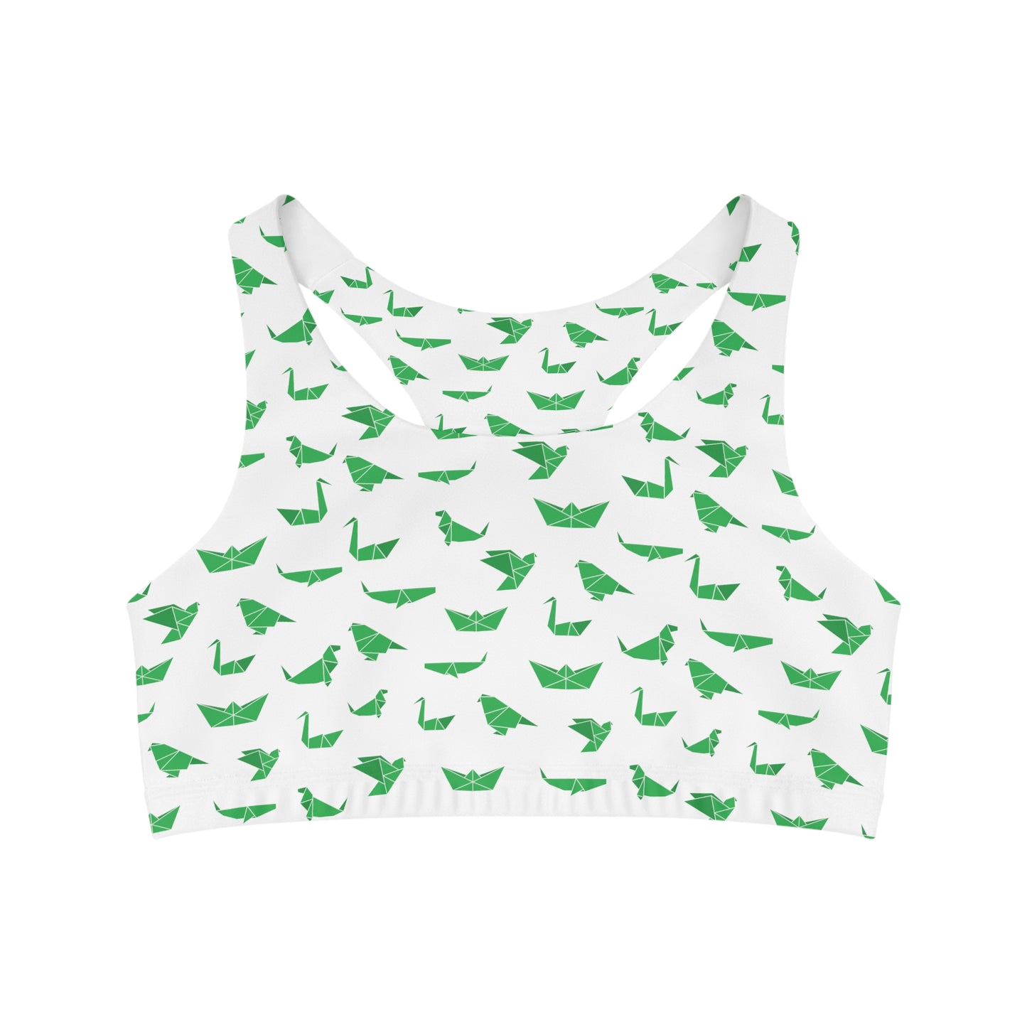 Seamless Sports Bra Dinosaur Origami