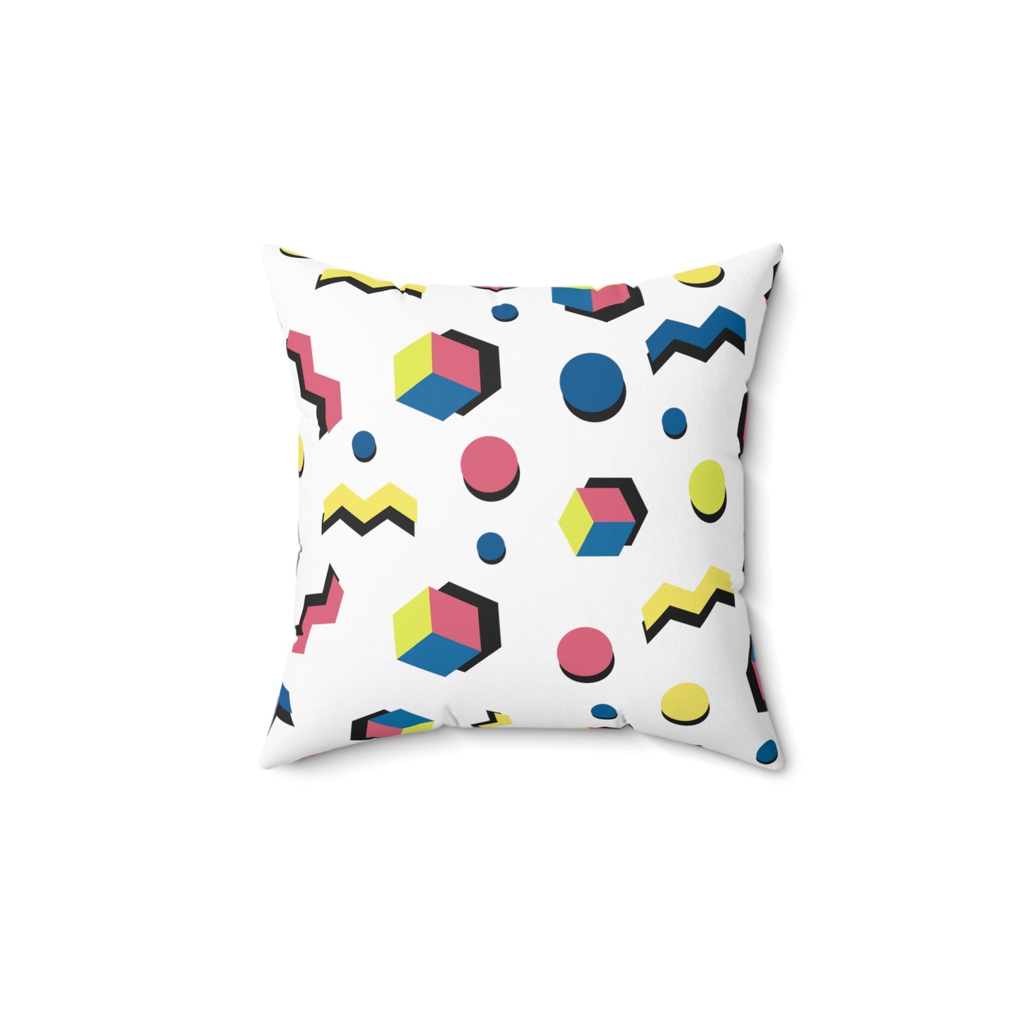 Spun Polyester Square Pillow Geometric Pattern