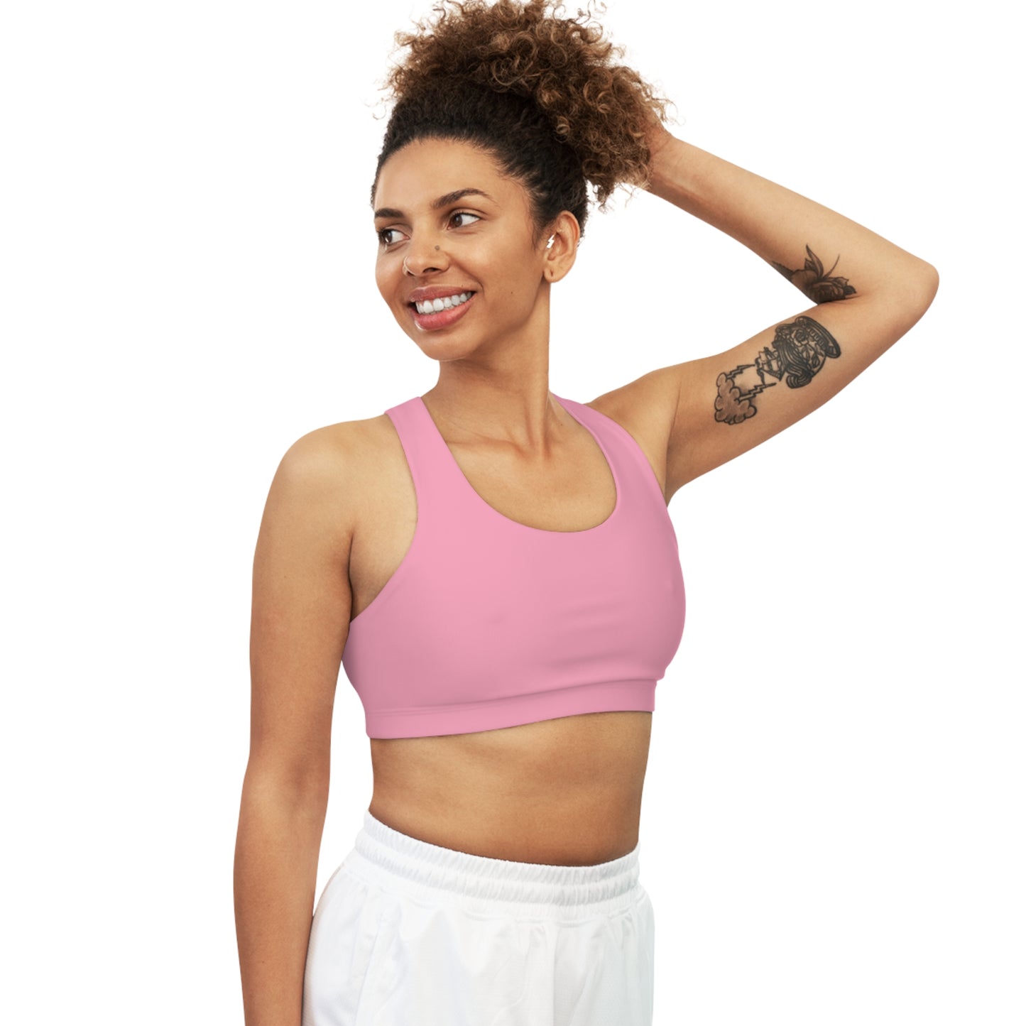 Lully Solid Seamless Sports Bra - Pairs with "Bubble Pop" Print