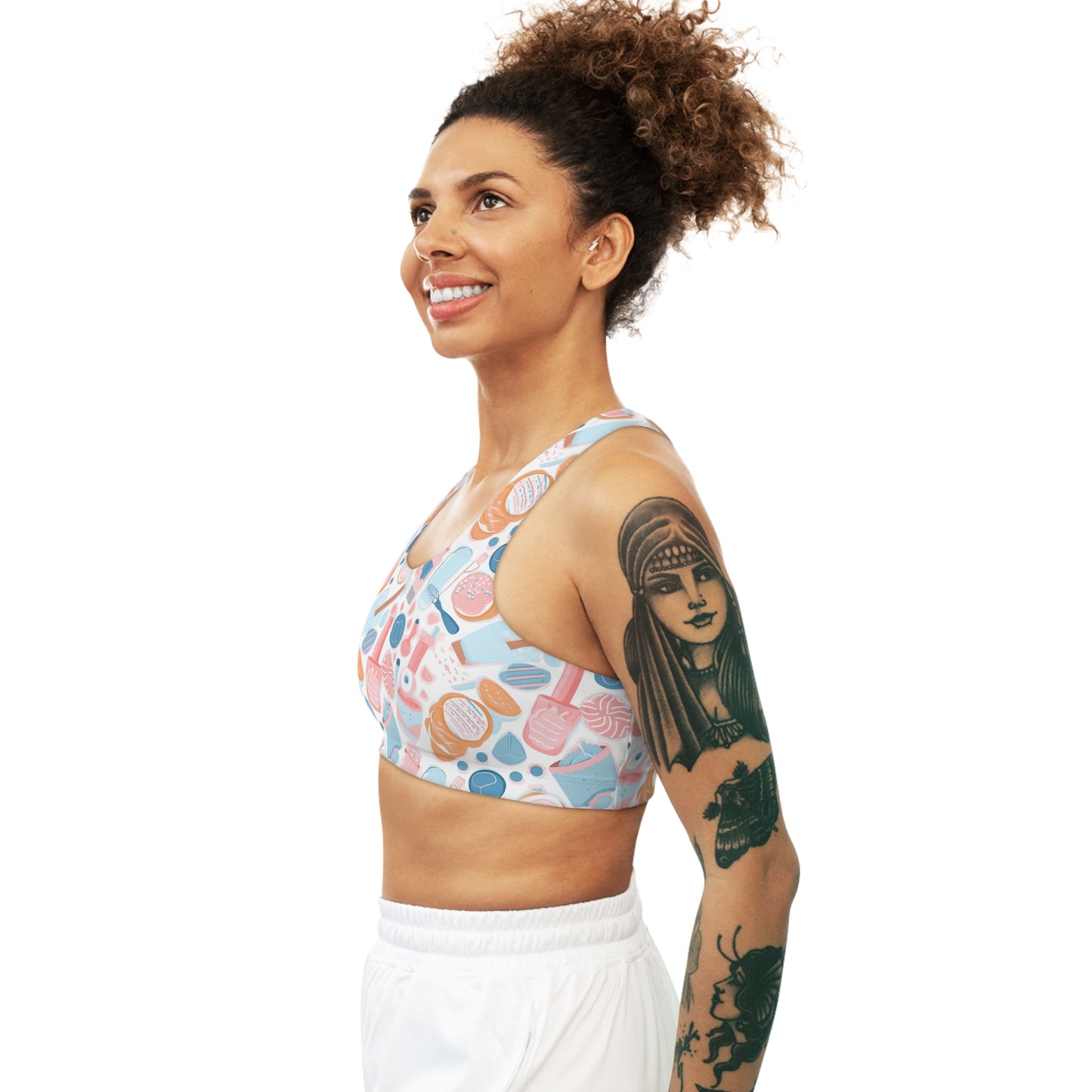 Lully Donut "Bakery Bop" Print Seamless Sports Bra