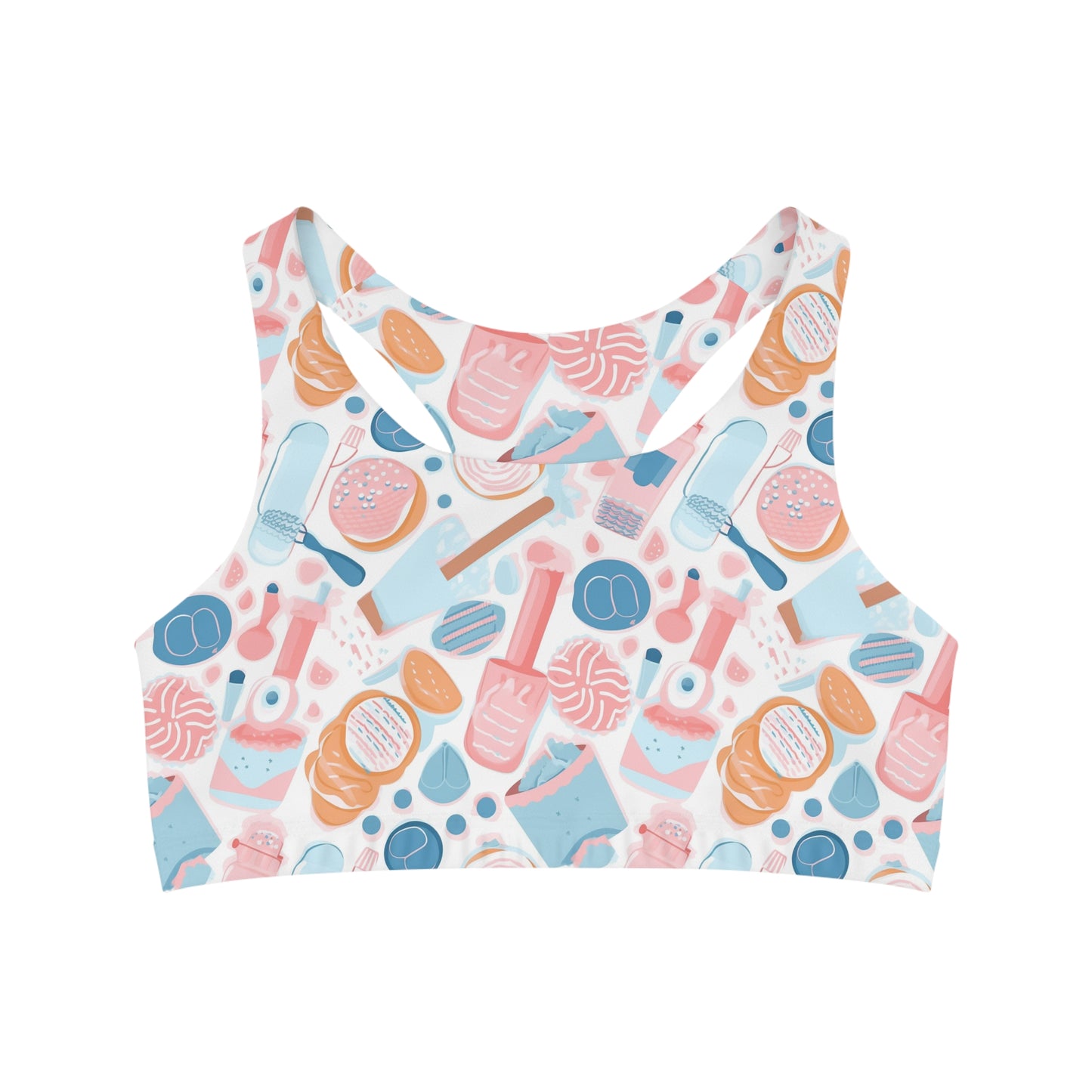 Lully Donut "Bakery Bop" Print Seamless Sports Bra