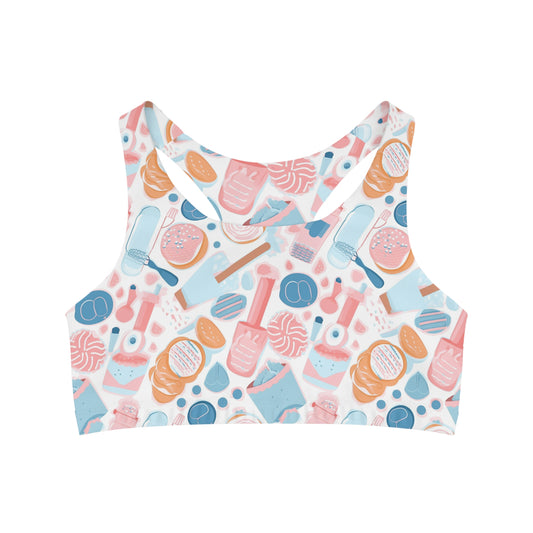 Lully Donut "Bakery Bop" Print Seamless Sports Bra