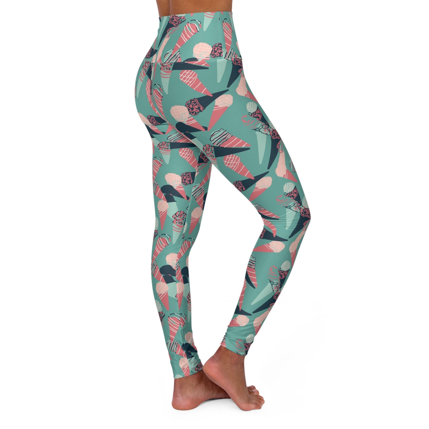 Lully Ice Cream Pattern High Waisted Yoga Leggings