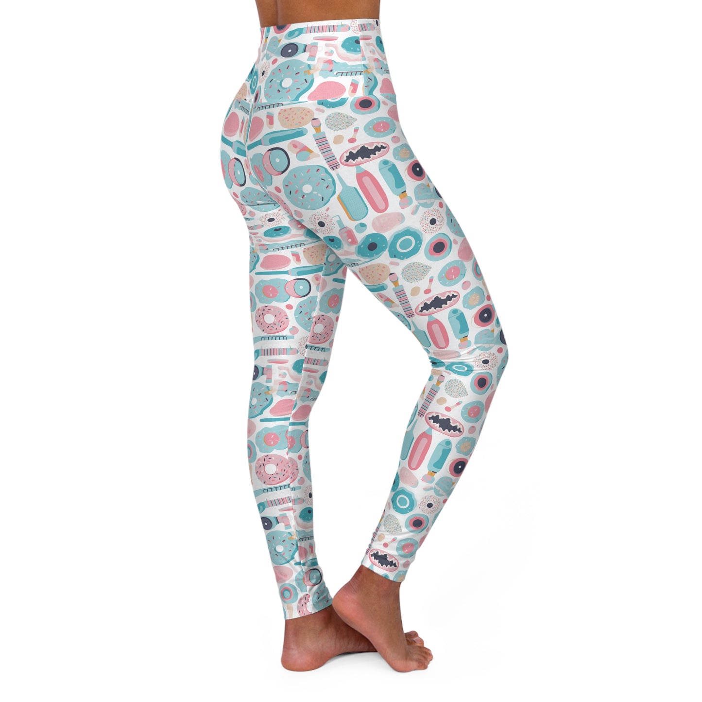 Lully Donut Print High Waisted Yoga Leggings