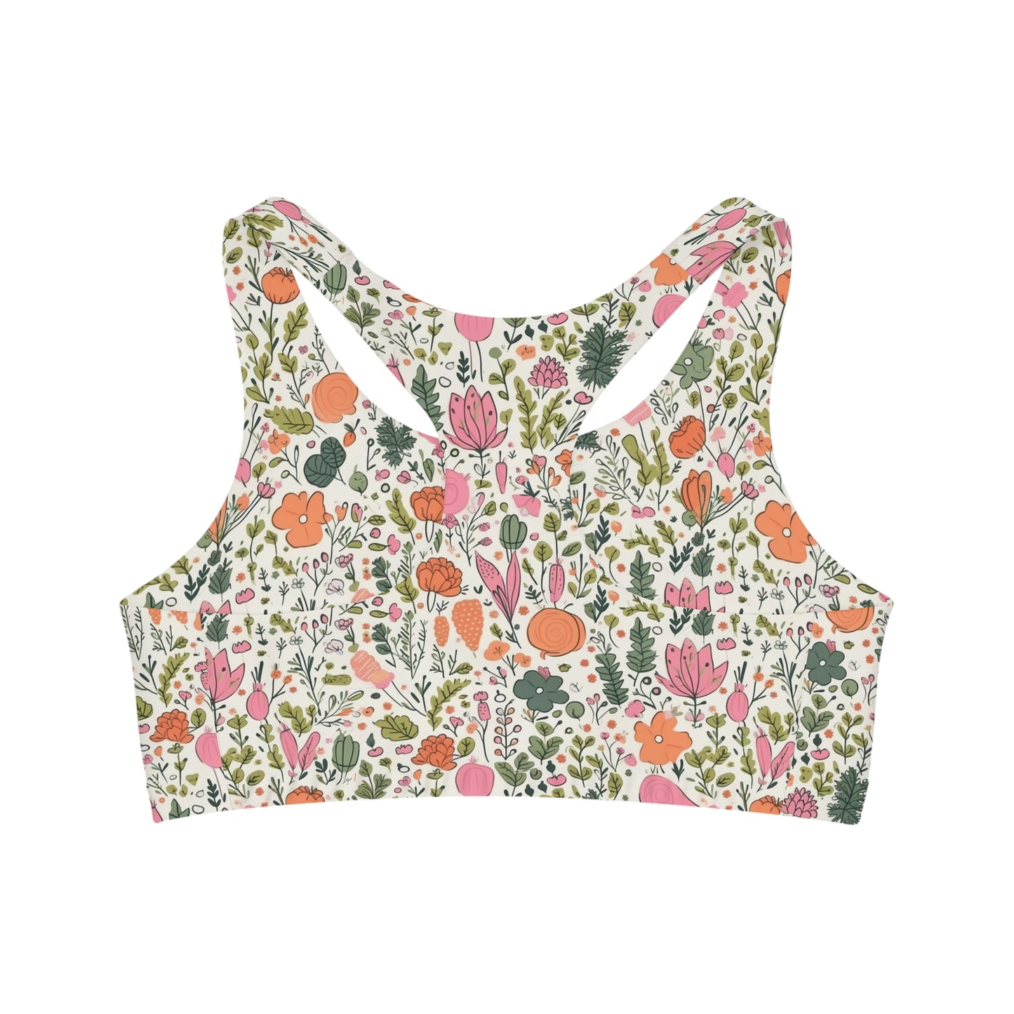 Lully Veggie Print Seamless Sports Bra