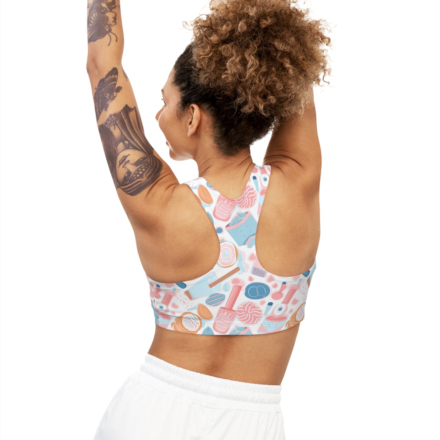 Lully Donut "Bakery Bop" Print Seamless Sports Bra