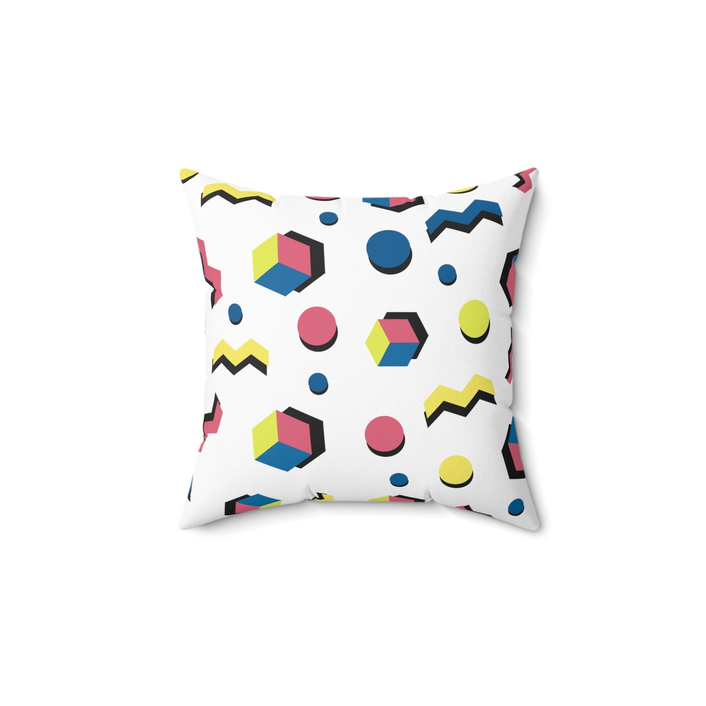 Spun Polyester Square Pillow Geometric Pattern