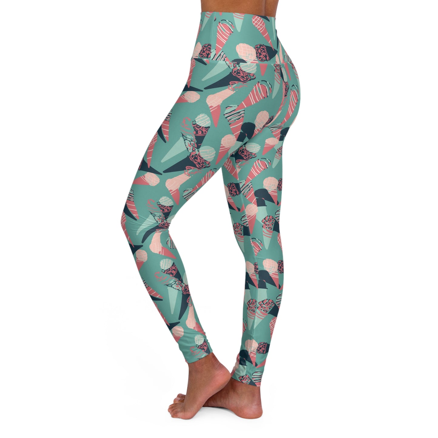 Lully Ice Cream Pattern High Waisted Yoga Leggings