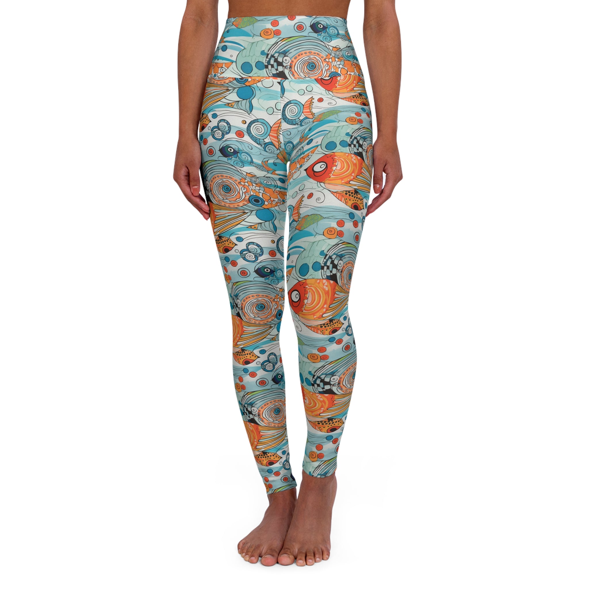 High Waisted Yoga Leggings AOP Lully