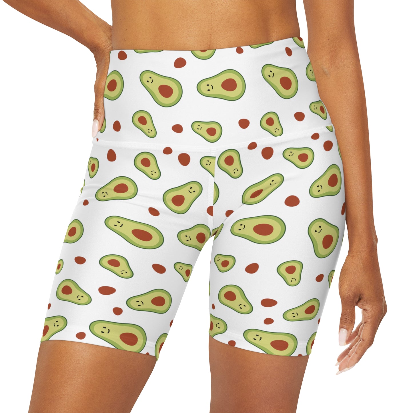 Lully Avocado's High Waisted Yoga Shorts