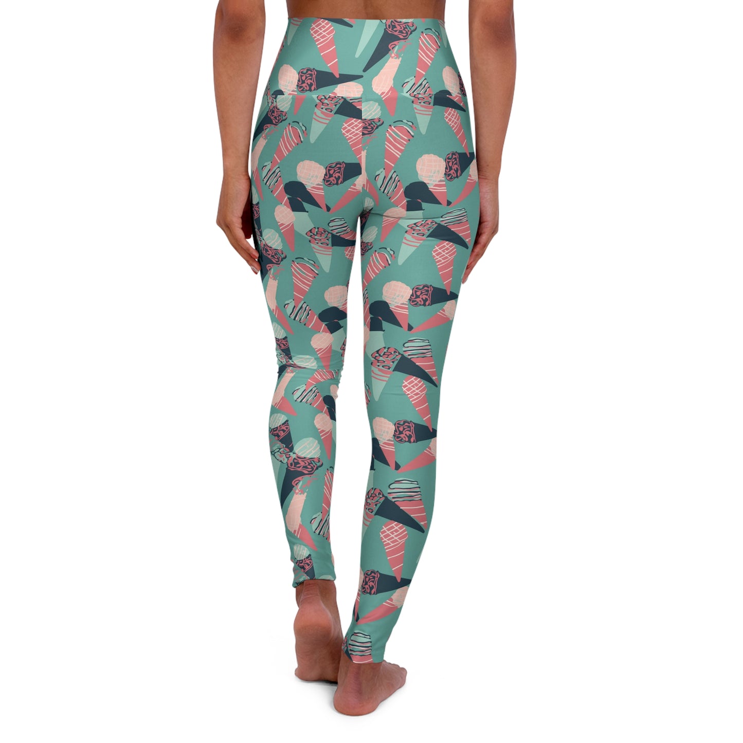 Lully Ice Cream Pattern High Waisted Yoga Leggings