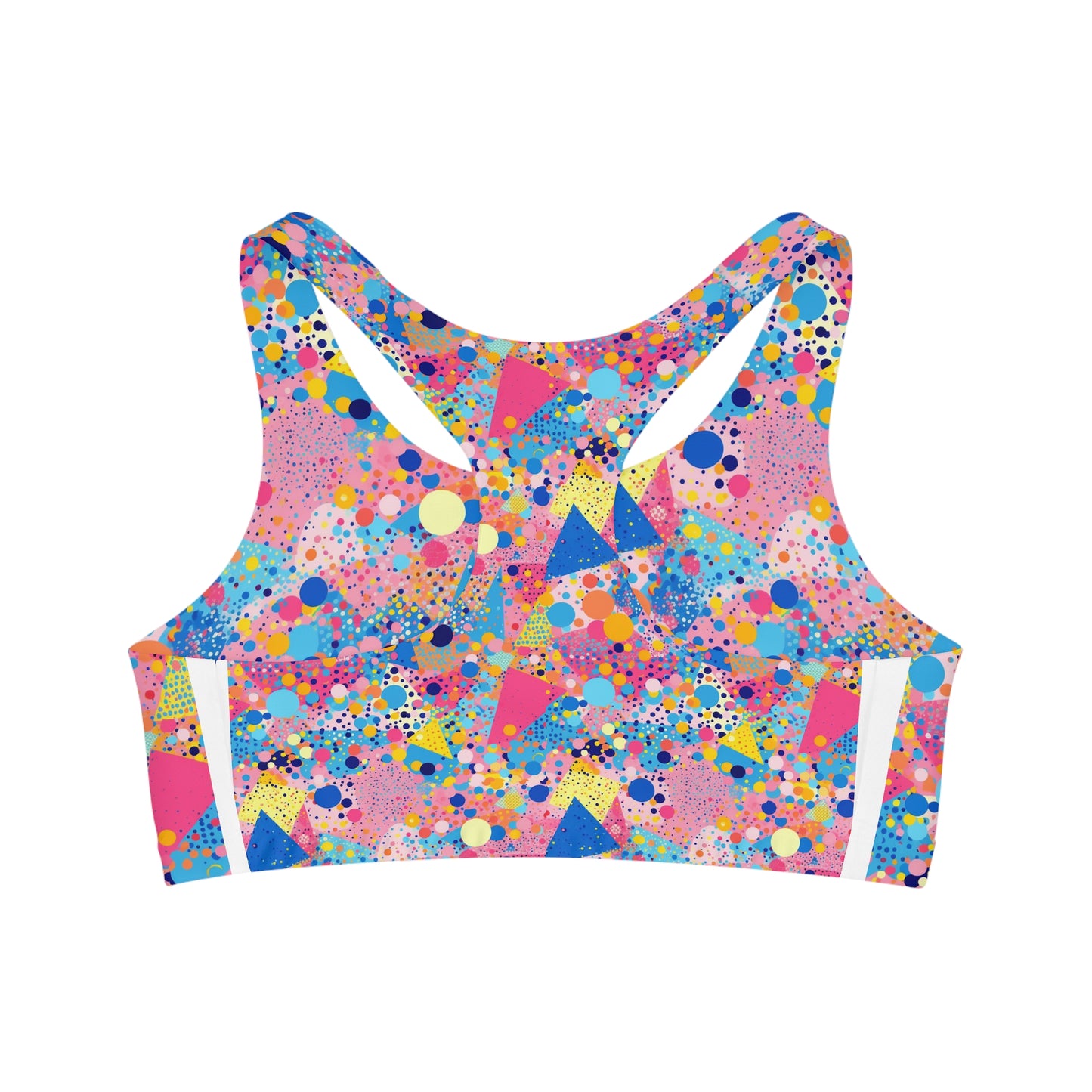 Seamless Sports Bra Abstract Bright and Fun